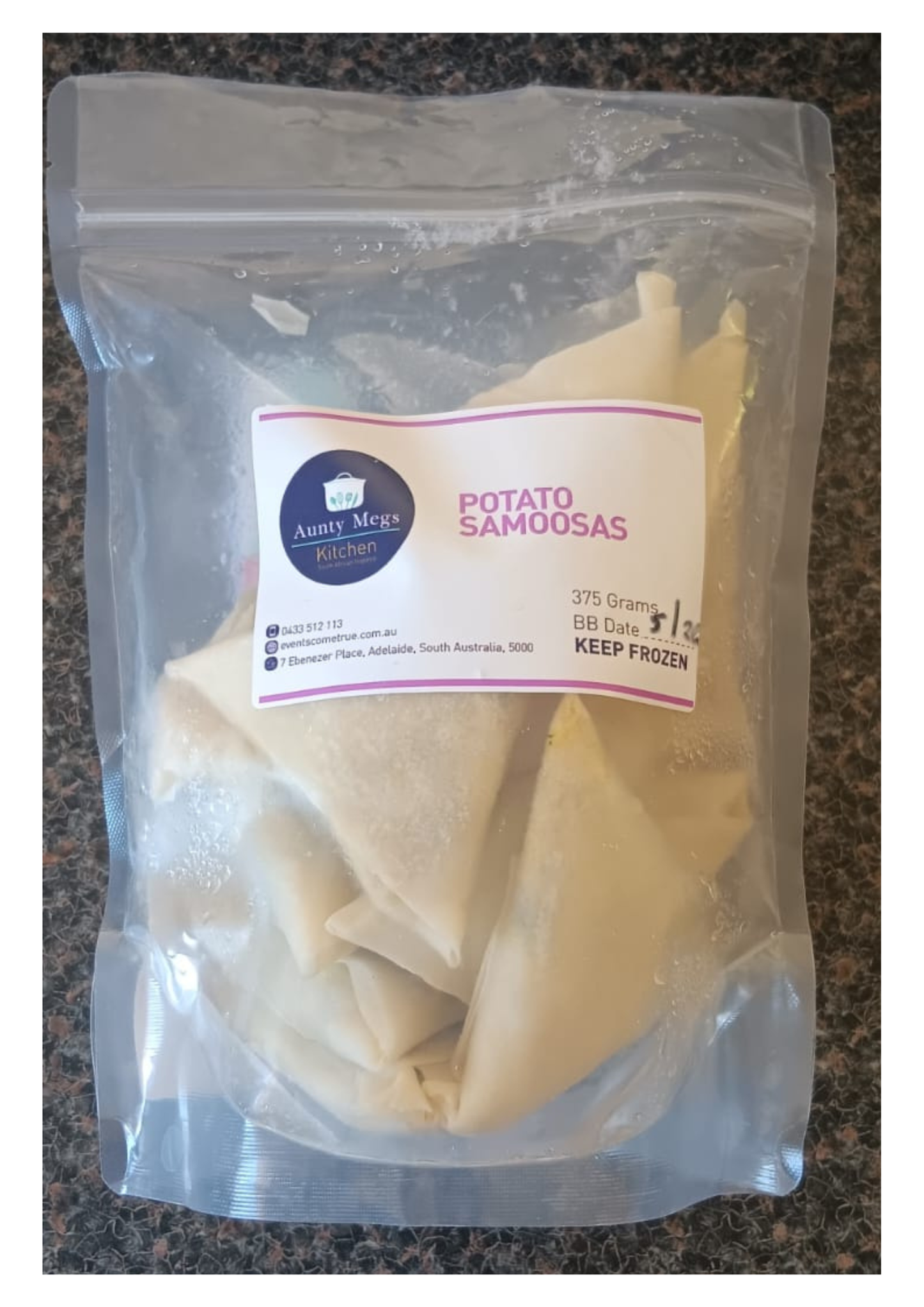 Aunty Meg's (Potato) Samoosas 12 pack ***Only available via click & collect/local delivery within 10km's***