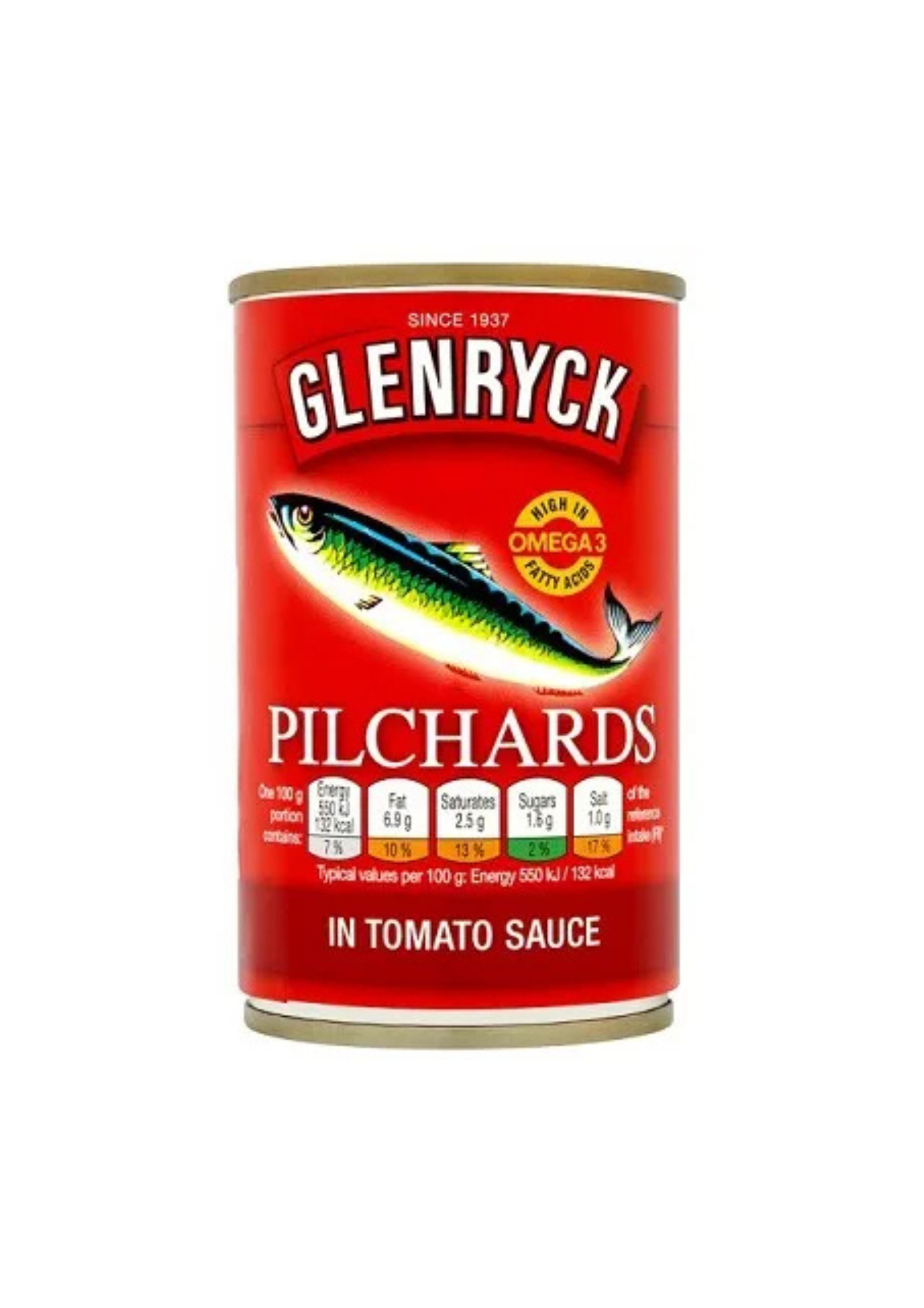 Glenryck Pilchards In Tomato Sauce 400g