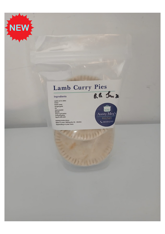 Aunty Meg's Pies - Lamb Curry (2 pack) ***Only available via click & collect/local delivery within 10km's***