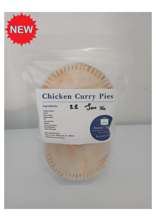 Aunty Meg's Pies - Chicken Curry (2 pack) ***Only available via click & collect/local delivery within 10km's***