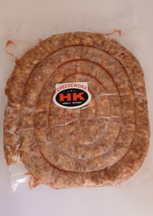 Henk's Kitchen Boerewors - CHEESE WORS ***Only available via click & collect/local delivery within 10km's***