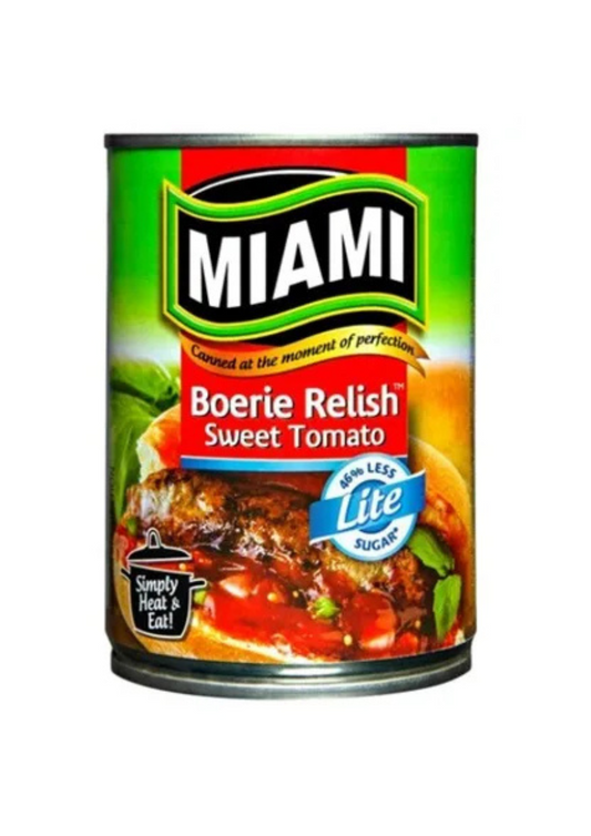 Miami Boerie Relish Sweet Tomato Lite 450g