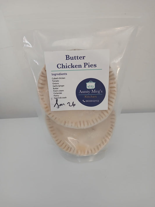 Aunty Meg's Pies - Butter Chicken (2 pack) ***Only available via click & collect/local delivery within 10km's***