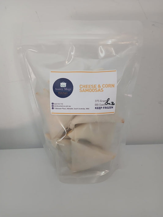 Aunty Meg's (Cheese and Corn) Samoosas 12 pack ***Only available via click & collect/local delivery within 10km's***